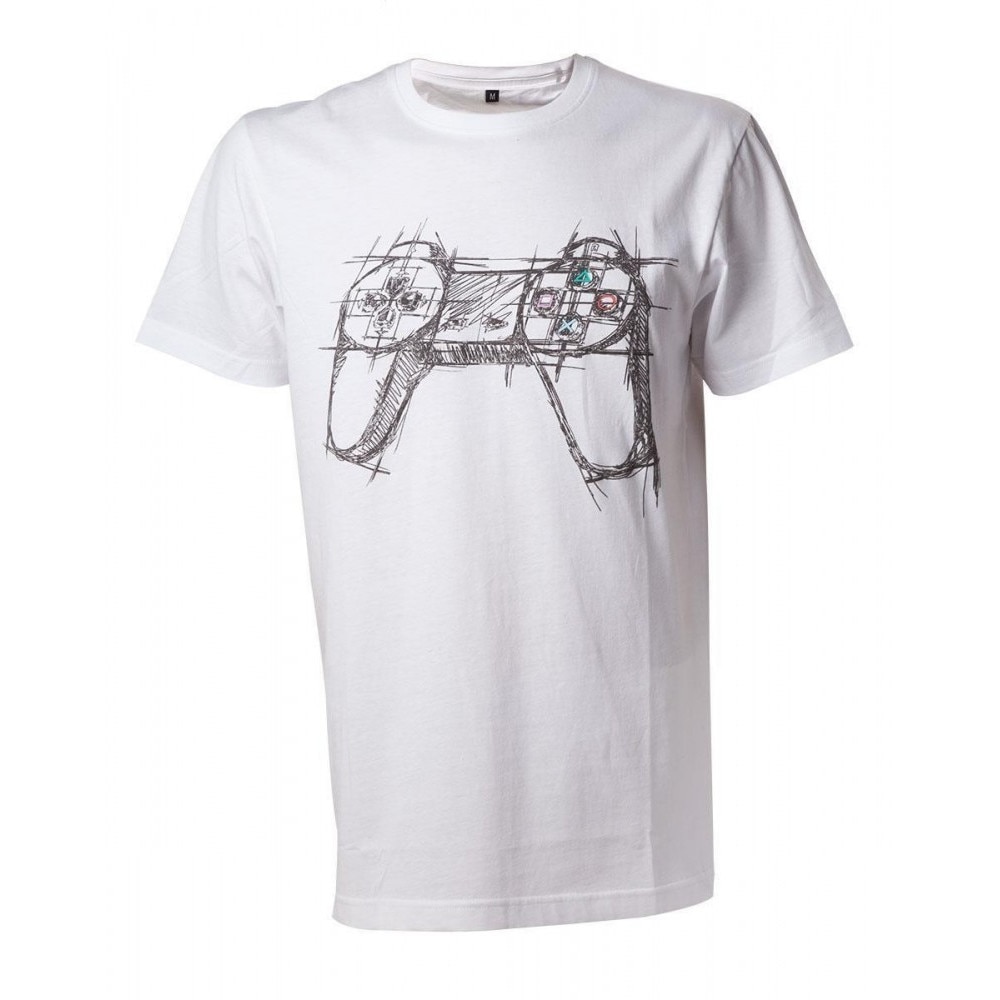 Tricou Playstation White controller marimea xl