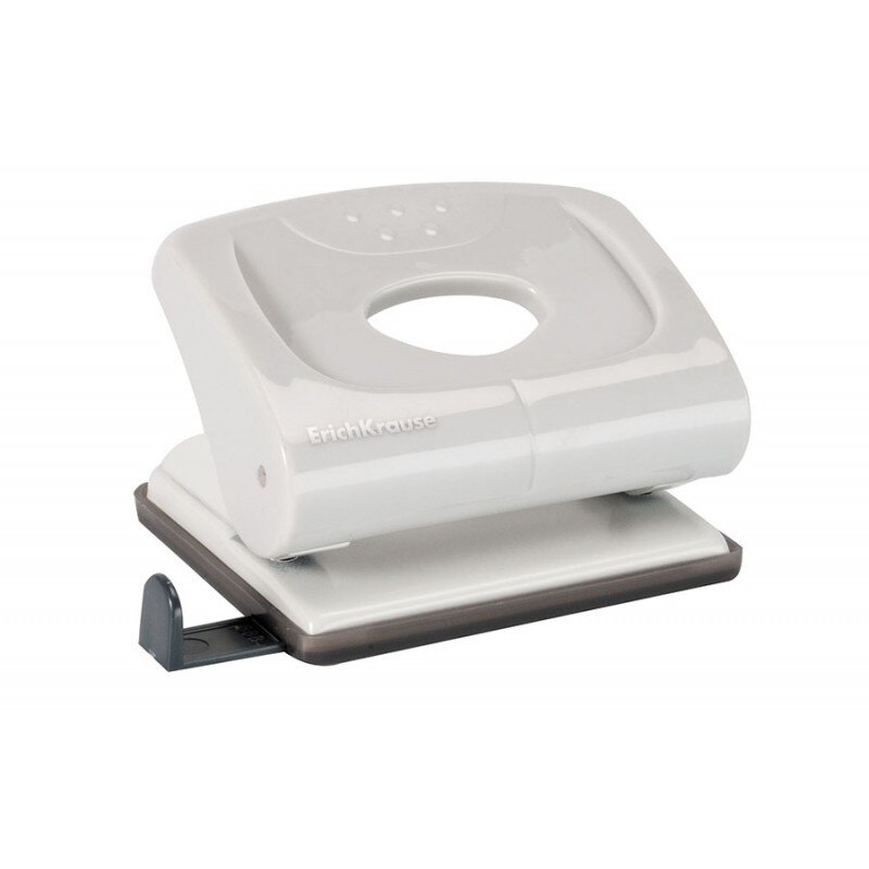 Perforator 20 coli ErichKrause Elegance cu ghidaj, Gri