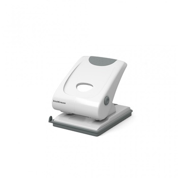 Perforator 40 coli ErichKrause Elegance cu ghidaj, Alb/Argintiu Perforator 40 coli ErichKrause Elegance cu ghidaj, Alb/Argintiu