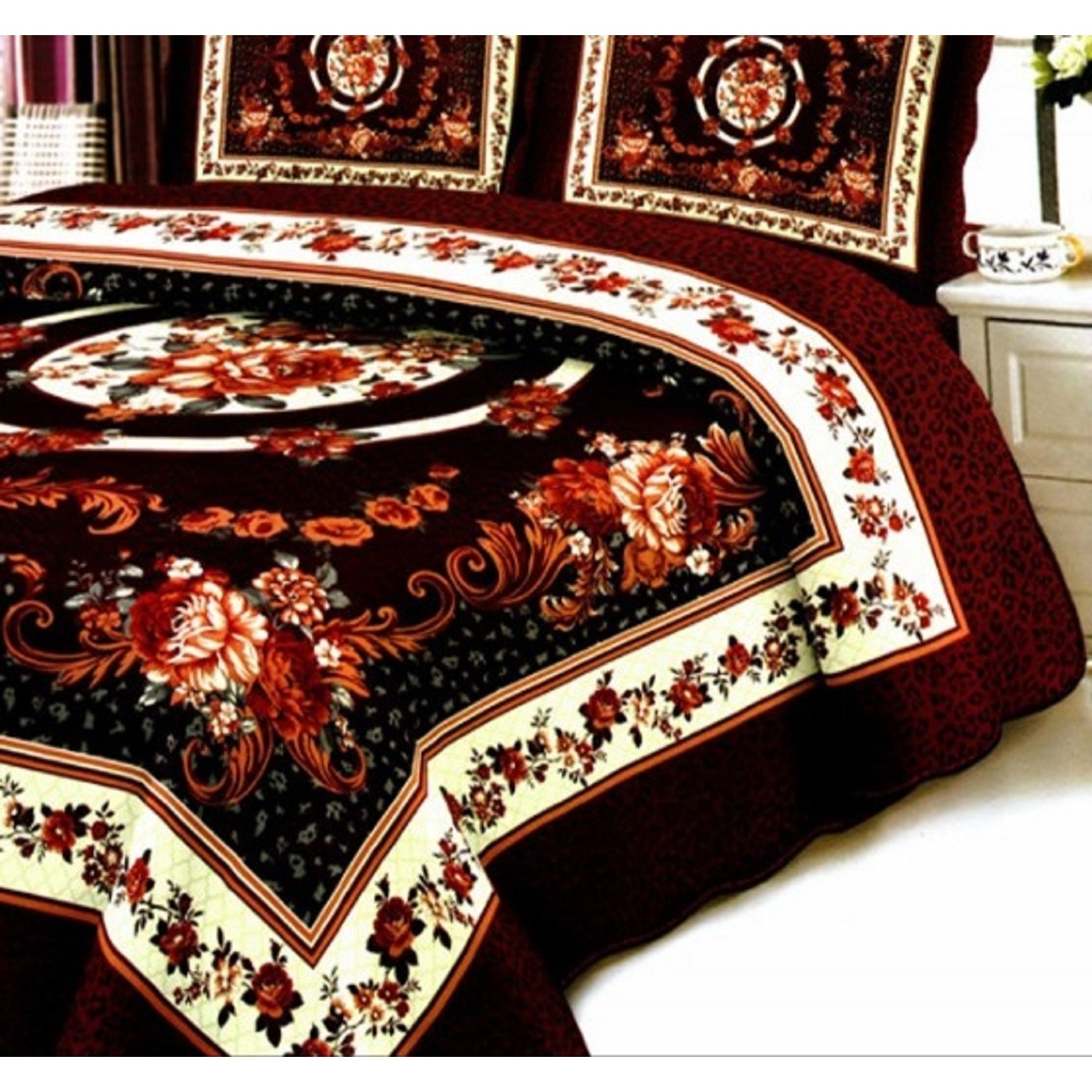 Cuvertura, pentru 2 persoane, 3 piese, bumbac, model Vika2