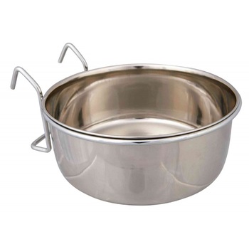 Bol Trixie inox cu suport de agatat pentru pasari 900 ml/14 cm 5496 Bol Trixie inox cu suport de agatat pentru pasari 900 ml/14 cm 5496