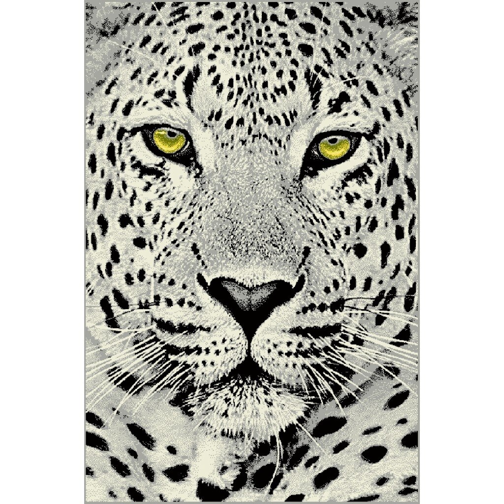 Covor Modern, Kolibri Tigru 11368-190, 120x170 cm, 2300 gr/mp, 1.2x1.7 m. Alb/Gri 120.00000000x170.00000000
