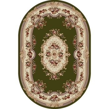 Covor Clasic, Lotos 575, Verde, Oval, 100x200 cm, 1800 gr/mp, 1x2 m Verde 100 x 200 Covor Clasic, Lotos 575, Verde, Oval, 100x200 cm, 1800 gr/mp, 1x2 m Verde 100 x 200