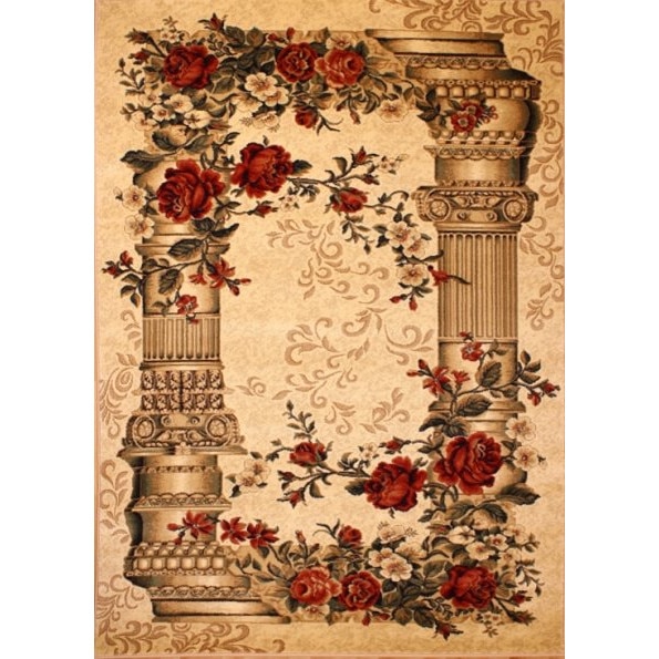 Covor Clasic, Lotos Coloane 532, Bej / Crem, 80x150 cm, 1800 gr/mp