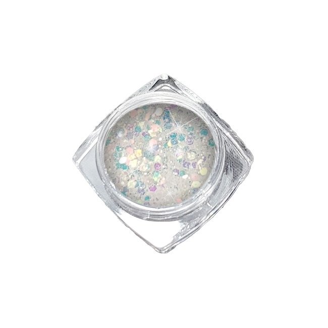 Pudra de sclipici pentru manichiura FP074 MoonbasaNails, Multicolor, 3g