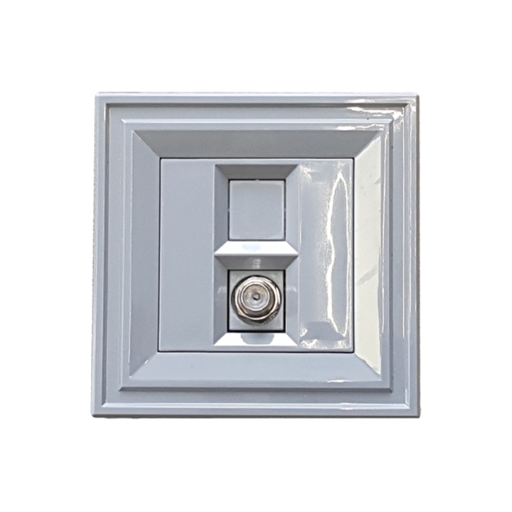 Телевизионна розетка F-connector LB Light Classic натурално сиво