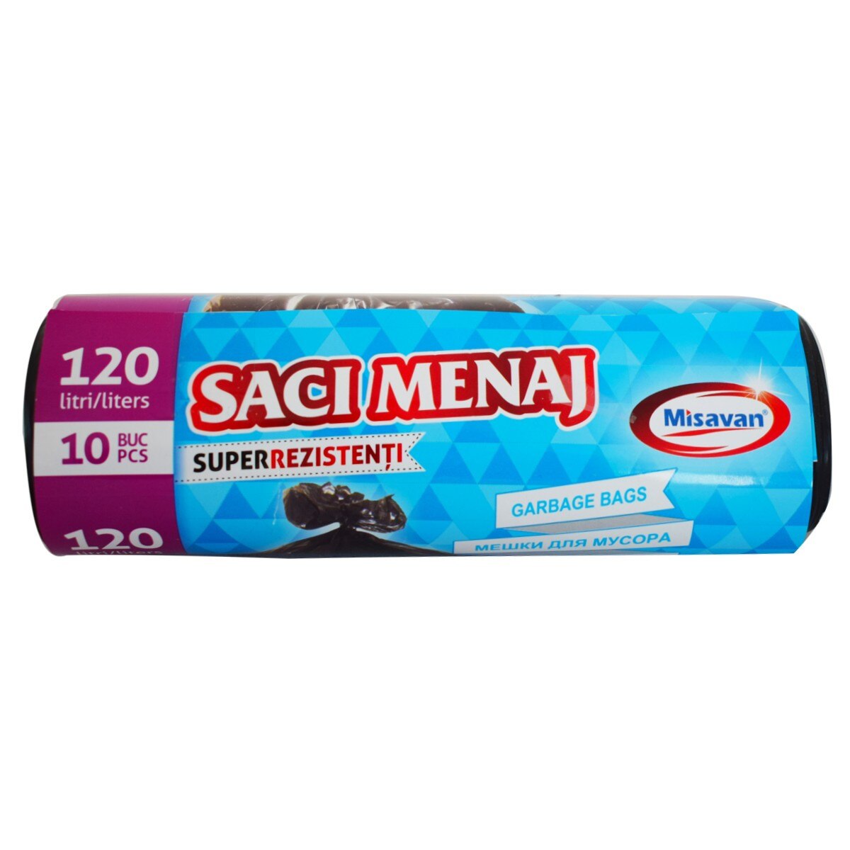 Saci menajeri Misavan, 10 buc, super rezistenti , negri, 120L