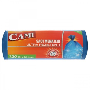Saci menajeri, CAMI, 120L, foarte rezistenti 10 buc Saci menajeri, CAMI, 120L, foarte rezistenti 10 buc
