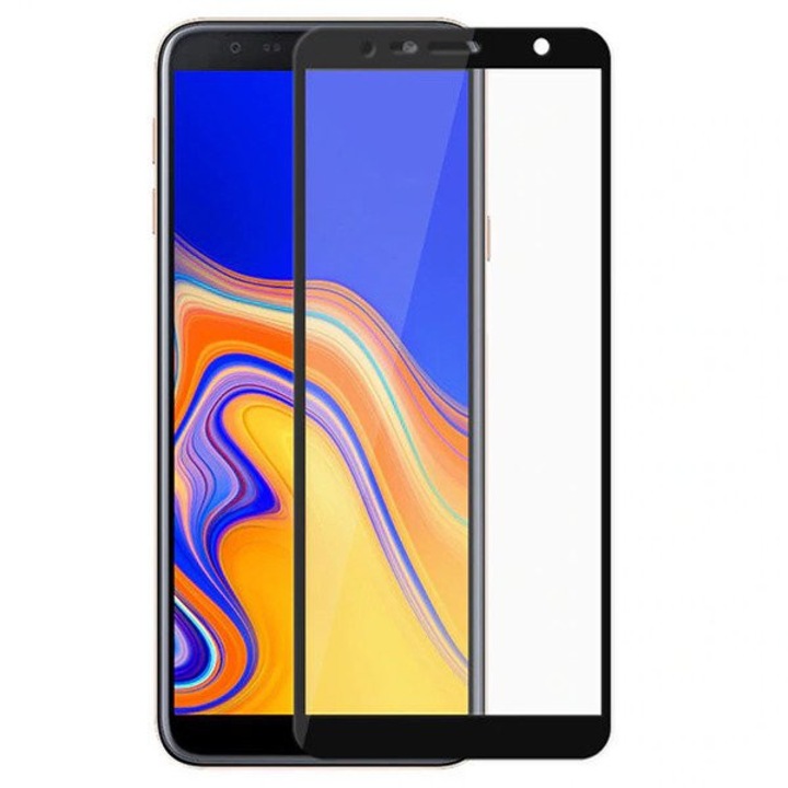 5D Стъклен протектор Black Shark Glass Full Glue Cover за Samsung J610 Galaxy J6 Plus 2018, Черен