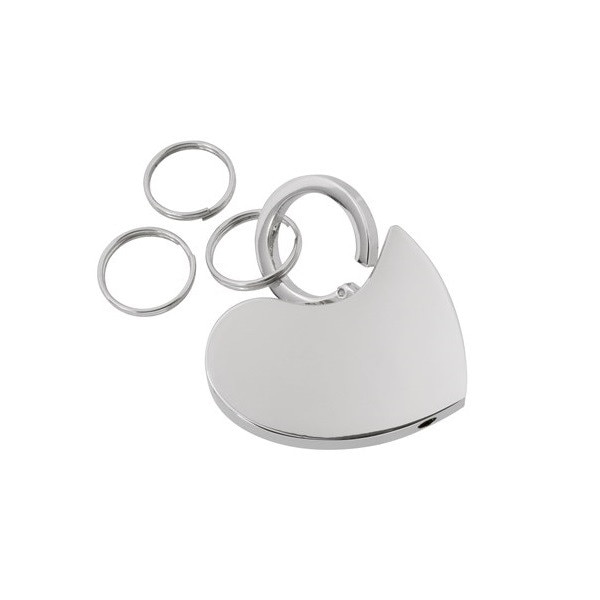 Breloc metalic in forma de inima