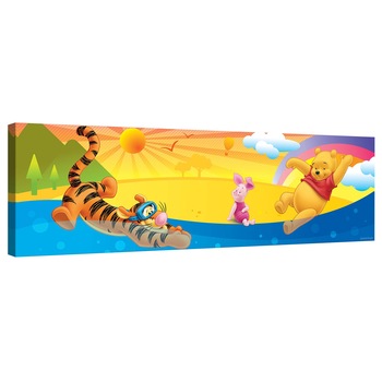 Tablou Canvas DEGRETS 78228 Winnie the Pooh in vacanta, 45x145cm Tablou Canvas DEGRETS 78228 Winnie the Pooh in vacanta, 45x145cm