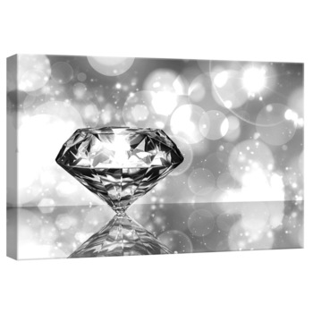 Tablou Canvas DEGRETS 78230 Diamant alb negru, 40x60cm Tablou Canvas DEGRETS 78230 Diamant alb negru, 40x60cm