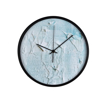 Ceas perete, produs DekoStore, pentru birou, living sau showroom, cu mecanism silentios, Perete inainte de renovare, diametru 30 cm, rama neagra din plastic Ceas perete, produs DekoStore, pentru birou, living sau showroom, cu mecanism silentios, Perete inainte de renovare, diametru 30 cm, rama neagra din plastic