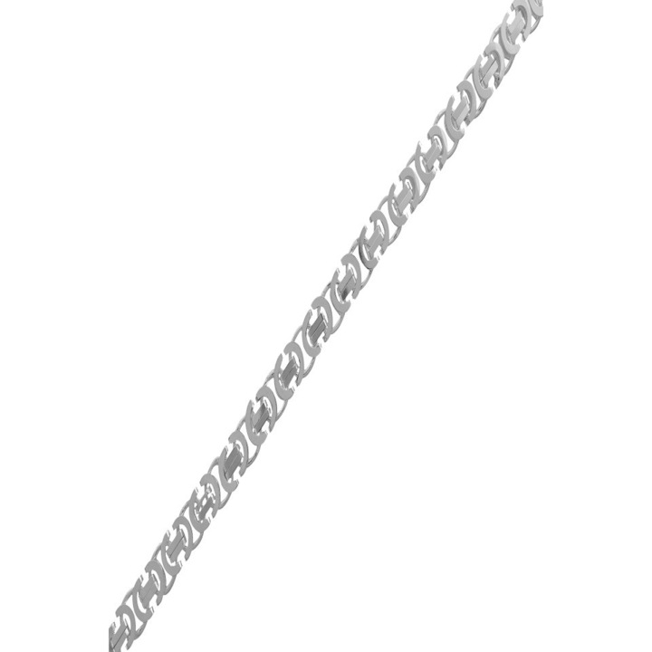 Ezüst lapos király karlánc