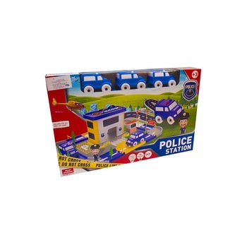 Set constructie statie politie, Ucar Toys, 46 piese, +3 ani Set constructie statie politie, Ucar Toys, 46 piese, +3 ani