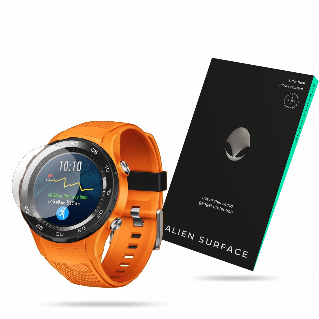 Folie Alien Surface, Huawei Watch 2 Dynamic Orange, protectie ecran 1+2 Rezerve