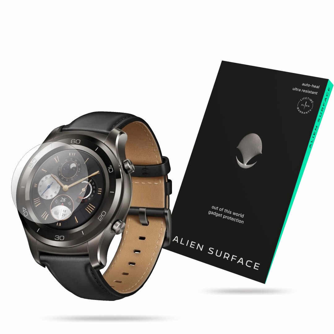 Folie Alien Surface, Huawei Watch 2 Titanium Grey, protectie ecran 1+2 Rezerve