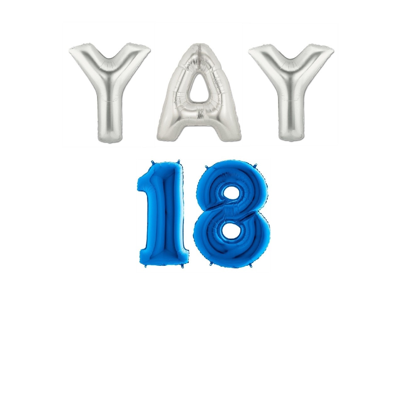 Set Baloane Aniversare, Majorat, Albastru, 105 cm