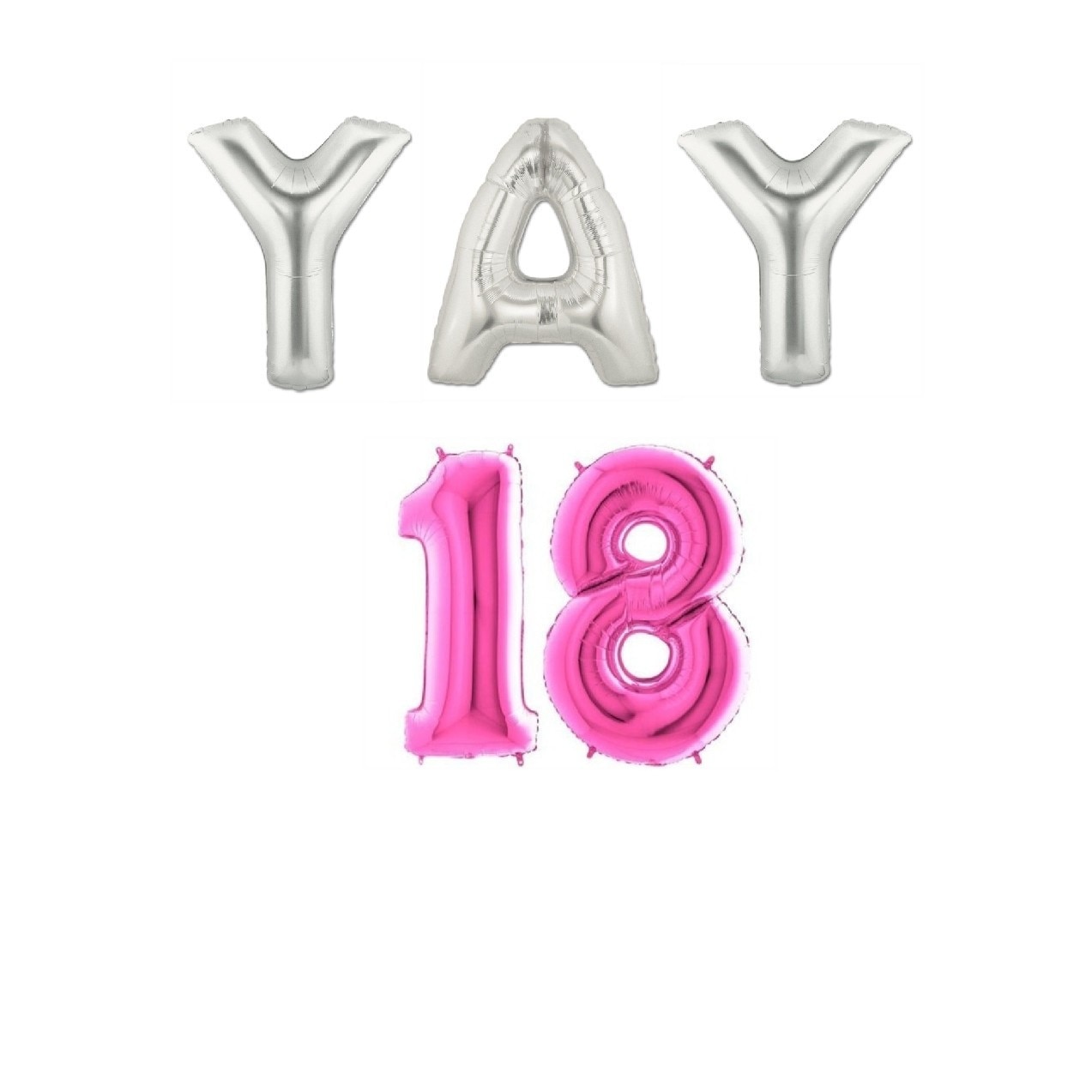 Set Baloane Aniversare, Majorat, Roz, 105 cm
