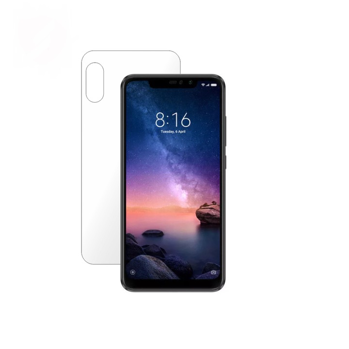 Folie Smart Protection Xiaomi Redmi Note 6 Pro spate, protectie completa spate+Smart Spray®,Smart Squeegee® si microfibra inclus