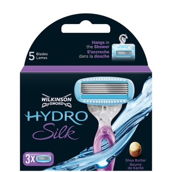 Rezerve aparat de ras Wilkinson Hydro Silk 5, Femei, 3 buc Rezerve aparat de ras Wilkinson Hydro Silk 5, Femei, 3 buc