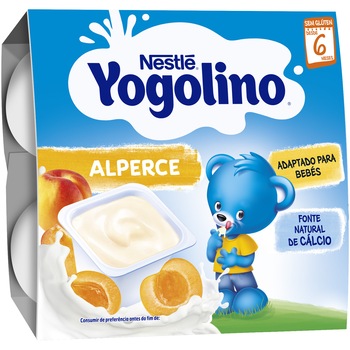Gustare pe baza de lapte Nestle iogoLino Caise, 4 x 100 g, de la 6 luni Gustare pe baza de lapte Nestle iogoLino Caise, 4 x 100 g, de la 6 luni