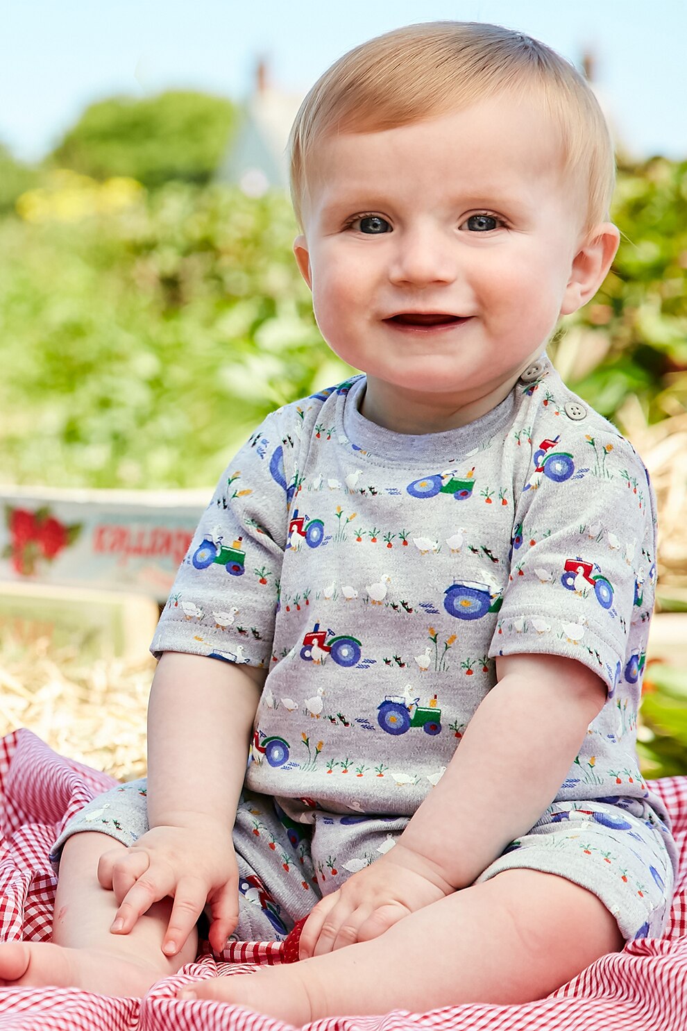 JoJo Maman Bebe, Гащеризон 2 чифта, Сив меланж/Бял/Син, 92 CM