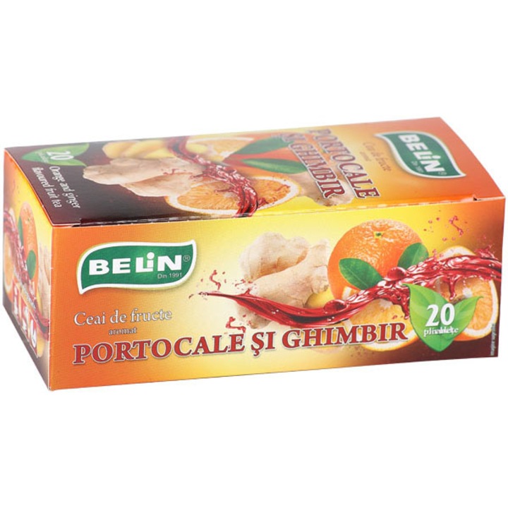 Ceai Belin Standard Portocale si Ghimbir, 20 plicuri, 40 gr.