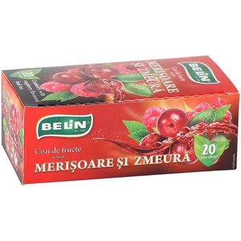 Ceai Belin Standard Merisoare si Zmeura, 20 plicuri, 40 gr. Ceai Belin Standard Merisoare si Zmeura, 20 plicuri, 40 gr.
