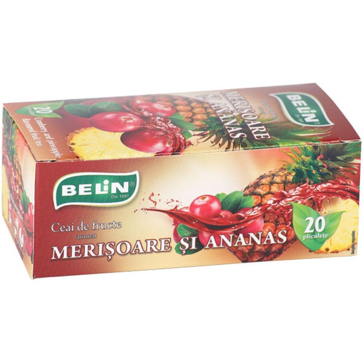 Чай Belin Standard Червена боровинка и ананас 20 торбички 40 гр.
