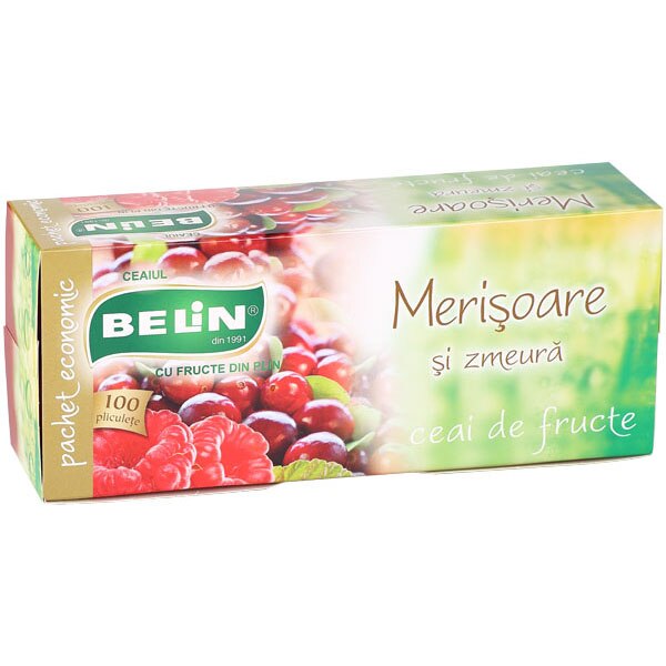 Ceai Belin Standard Merisoare si Zmeura, 100 plicuri, 200 gr.