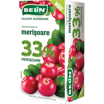 Ceai fructe Belin Merisoare 33%, 20 plicuri, 40 gr. Ceai fructe Belin Merisoare 33%, 20 plicuri, 40 gr.