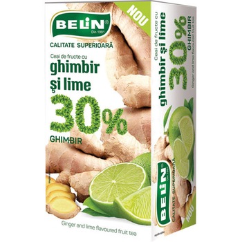Ceai Belin de Fructe cu Ghimbir si Lime 30%, 20 plicuri, 40 gr. Ceai Belin de Fructe cu Ghimbir si Lime 30%, 20 plicuri, 40 gr.