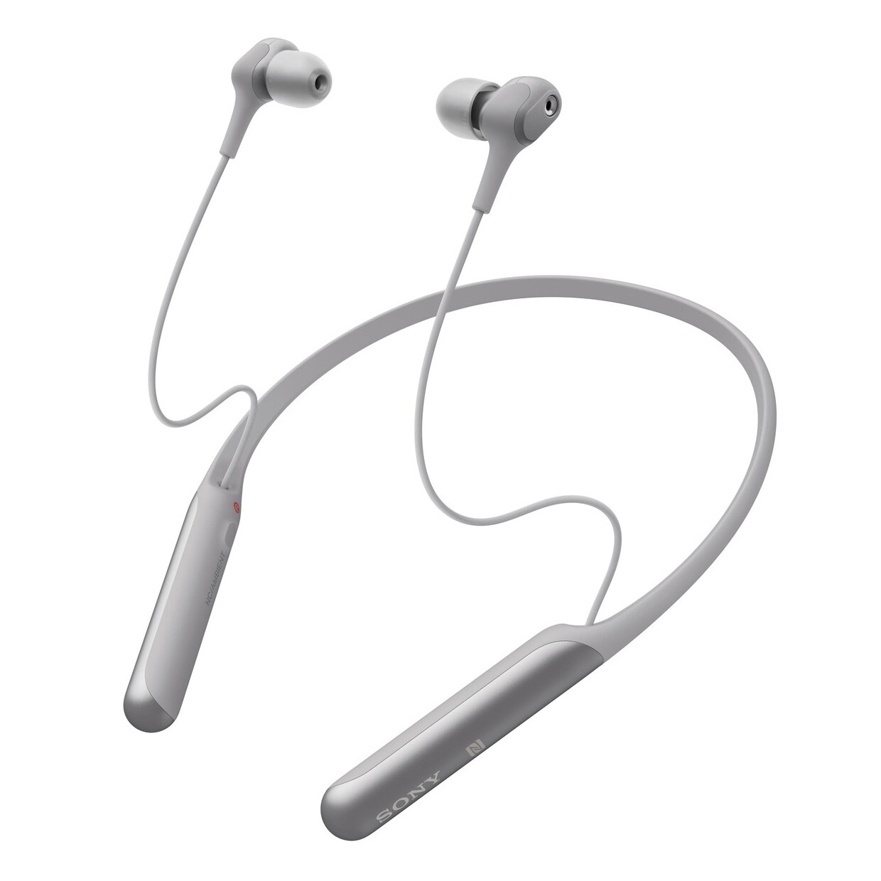 Casti in ear Sony WI-C600NH, Noise Canceling AI, Google Assistant, Wireless, Bluetooth, NFC, Autonomie 6,5 ore, Argintiu