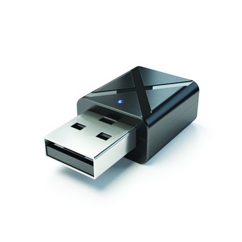 Adaptor wireless transmitator audio, technologie BT 5.0 - Mini USB stereo AUX de 3,5 mm, pentru masini, PC sau TV- Phuture® Adaptor wireless transmitator audio, technologie BT 5.0 - Mini USB stereo AUX de 3,5 mm, pentru masini, PC sau TV- Phuture®