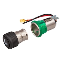 Bricheta auto, 4Cars, cablu si bec, 12 V, Negru/Argintiu