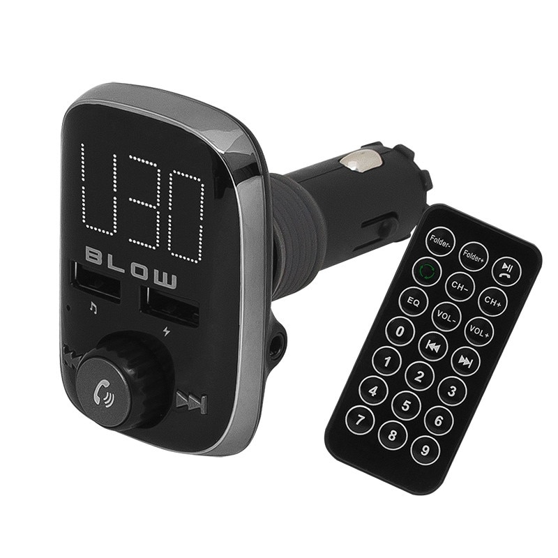 Modulator FM Auto MP3 Bluetooth Blow 12/24V, Afisaj LED, 2xUSB, Telecomanda, AUX, Functie Telefon