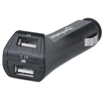 Incarcator de masina Manhattan USB, hi-power 2.1A, 12/24V, iPad, iPhone Incarcator de masina Manhattan USB, hi-power 2.1A, 12/24V, iPad, iPhone