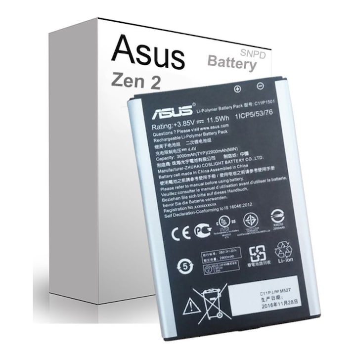 Батерия за Asus ZenFone 2 Laser 6.0 (C11P1501) 2900mAh, Bulk