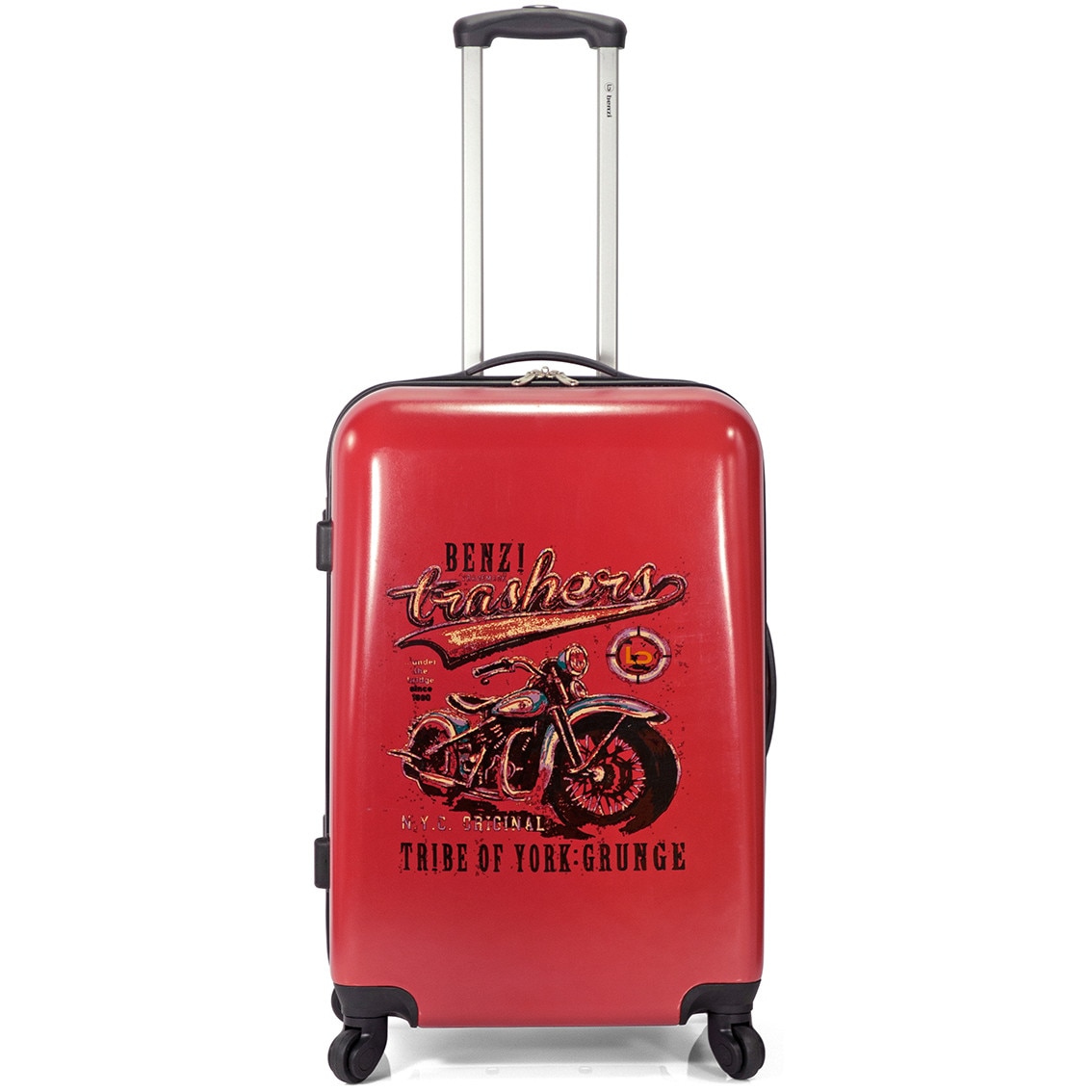 Troler Cabina, ABS, 4 Roti, BENZI, BZ 5338 - 56 cm, Rosu