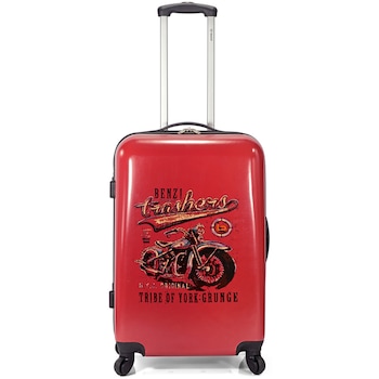 Troler Cabina, ABS, 4 Roti, BENZI, BZ 5338 - 56 cm, Rosu Troler Cabina, ABS, 4 Roti, BENZI, BZ 5338 - 56 cm, Rosu