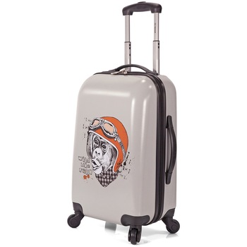 Troler Mare, ABS, 4 Roti, BENZI, BZ 5335 - 76 cm, Gri/Imprimeu Troler Mare, ABS, 4 Roti, BENZI, BZ 5335 - 76 cm, Gri/Imprimeu