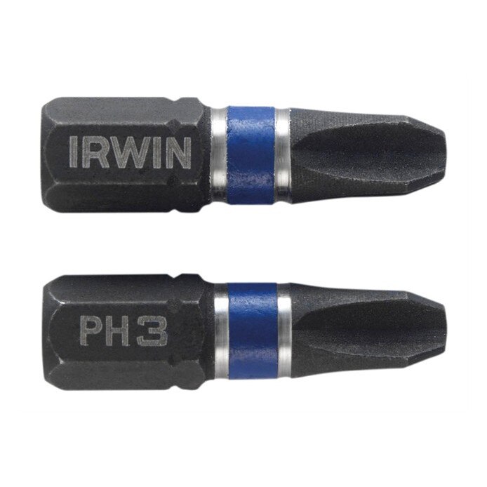 Biti de impact pentru insurubare, profil Phillips, Irwin, PH 3, 25 mm, set 2 bucati AN