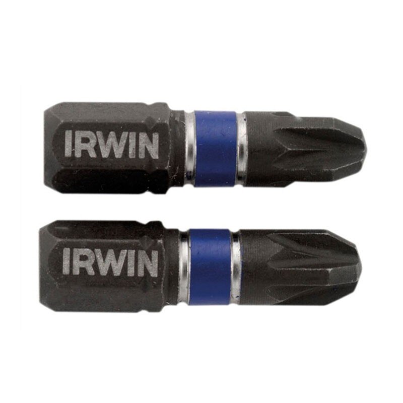 Biti de impact pentru insurubare, profil Pozidrive, Irwin, PZ 3, 25 mm, set 2 bucati AN