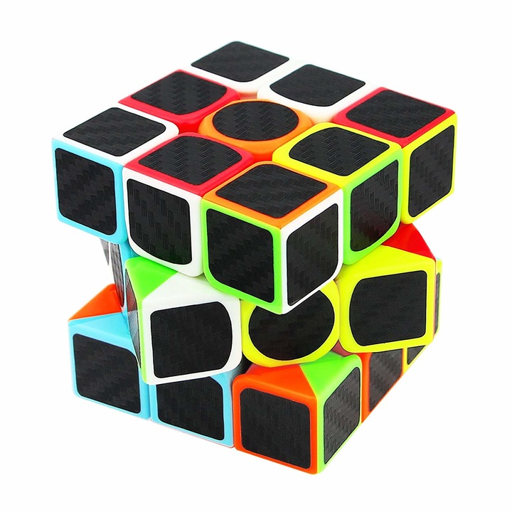 Magic Cube 3x3x3 - KungFu LongYua, Стикери от въглеродни влакна, 50 CUB