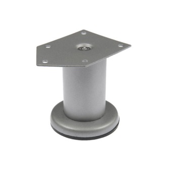 Picior metalic Cilindric pentru mobilier D42 mm, H:120 mm, finisaj gri satinat Picior metalic Cilindric pentru mobilier D42 mm, H:120 mm, finisaj gri satinat
