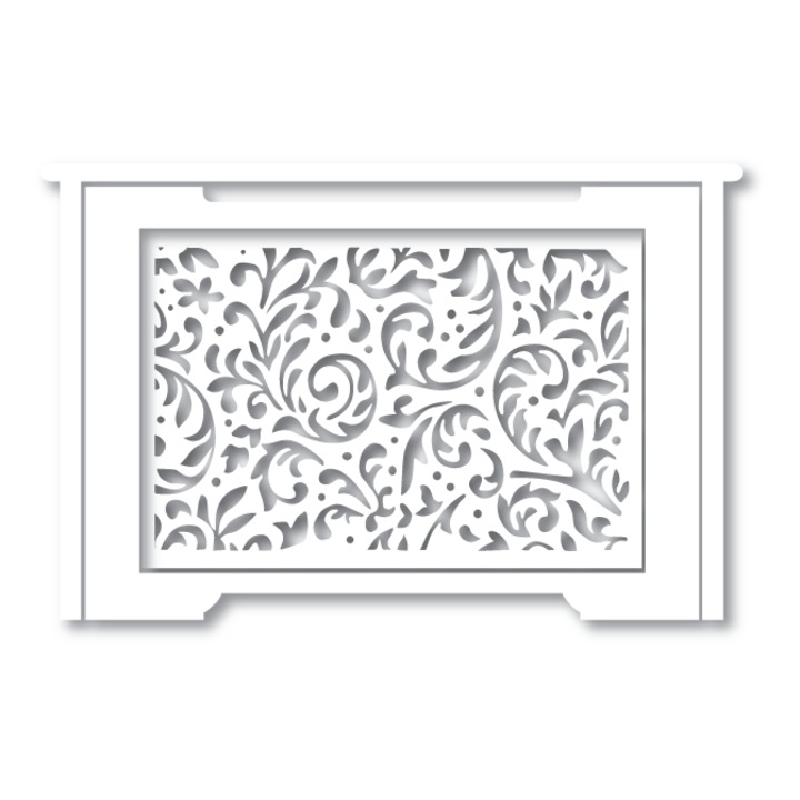 Masca calorifer din lemn, alb, 135x80 cm, grosime 18 mm, MLC109