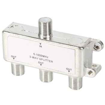 Splitter TV Pentru Cablu Coaxial , 3 Iesiri , Metalic Splitter TV Pentru Cablu Coaxial , 3 Iesiri , Metalic