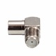 Conector Antena TV Unghi 90 Grade , Tip F , Metalic
