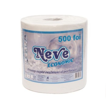 Prosop de bucatarie Neve Economic 2 straturi alb, 500 foi, 115m 1 rola Prosop de bucatarie Neve Economic 2 straturi alb, 500 foi, 115m 1 rola